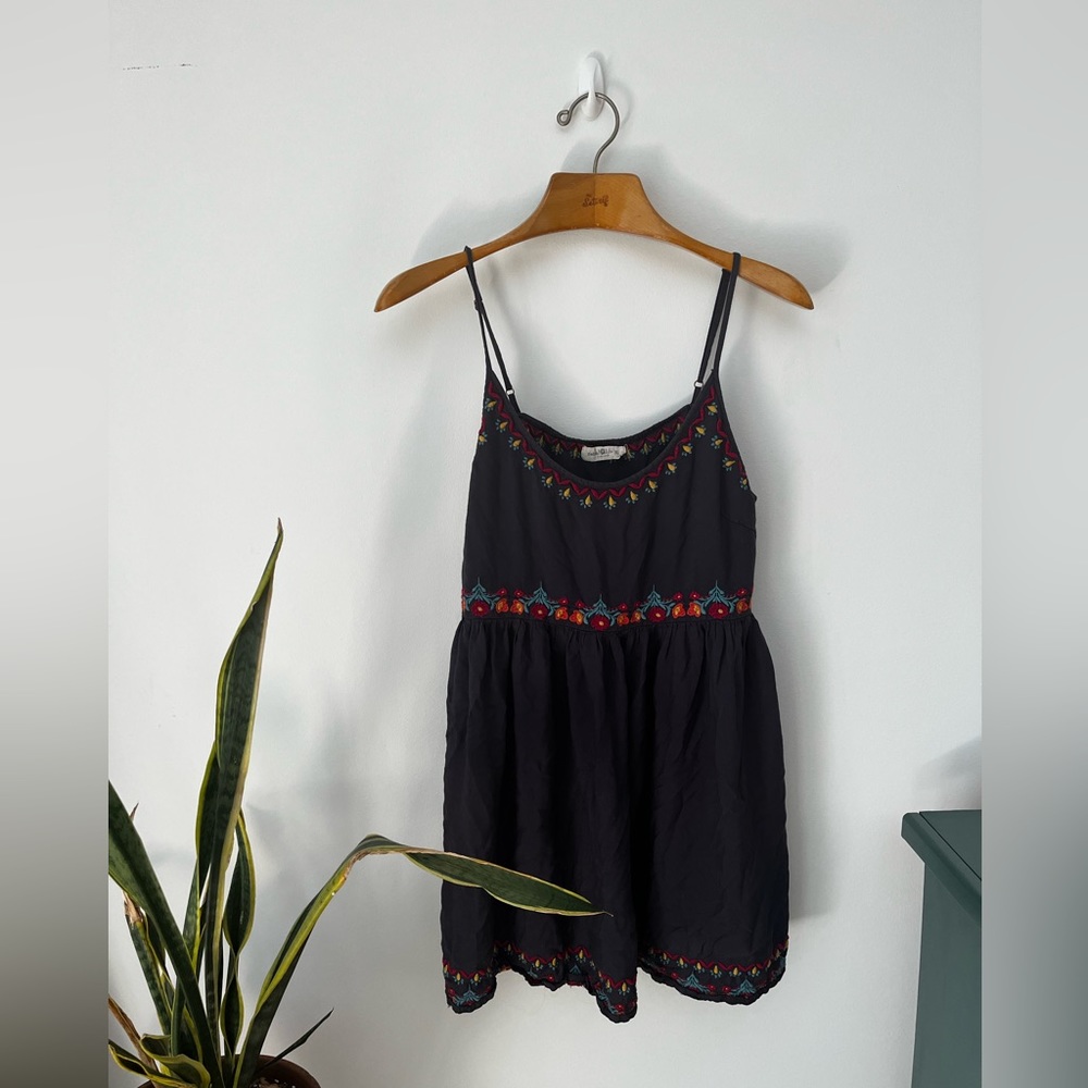 Natural Life Sleeveless Dress Women Size L Floral Rayon Boho